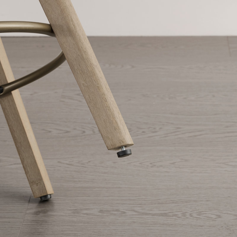 Tabouret de comptoir pivotant rembourré, Blanc