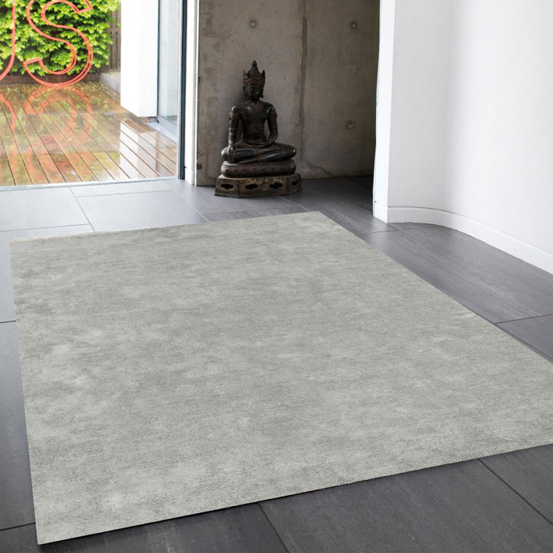 Plain Modern Easy To Clean Rug For Dining Room Bed Room And Living Room, Polyester, Rectangle 120 x 170cm