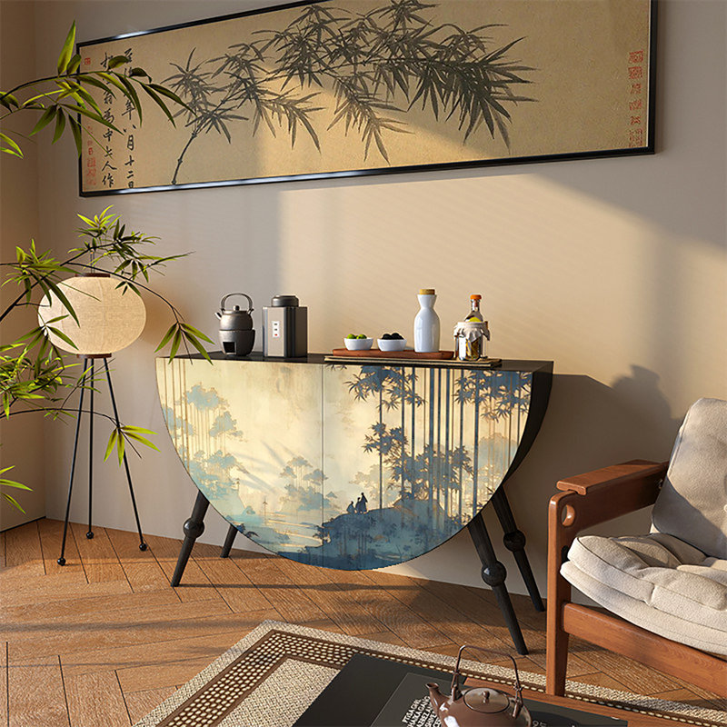 Armoire de décoration multifonctionnelle en demi-cercle