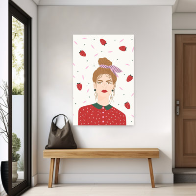 Contemporary Art Bold Playful Contemporary Portrait Wall Art 1 Piece Wrapped Canvas Wall Art
