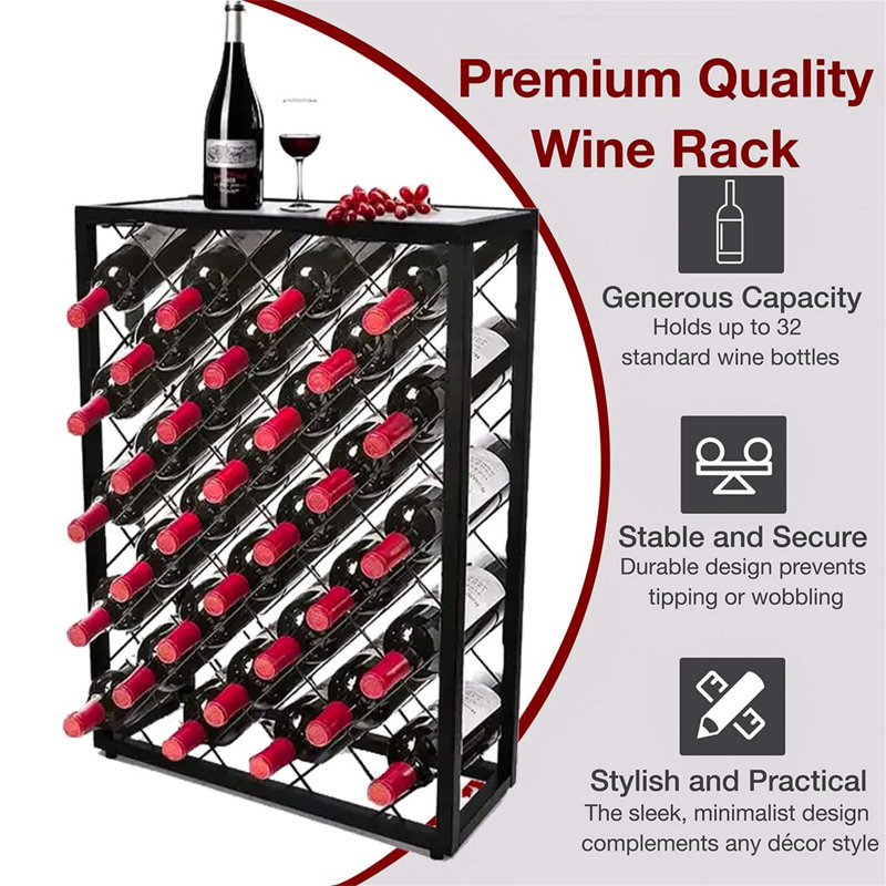 Bohlman Wine Bottle Rack Black