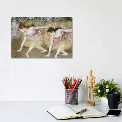 Dancers Bending Down by Edgar Degas - 1 Piece Wrapped Canvas Painting