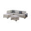 Canapé de rangement modulaire réversible 3 pièces avec repose-pieds avec rangement et méridienne réversible-1530626322