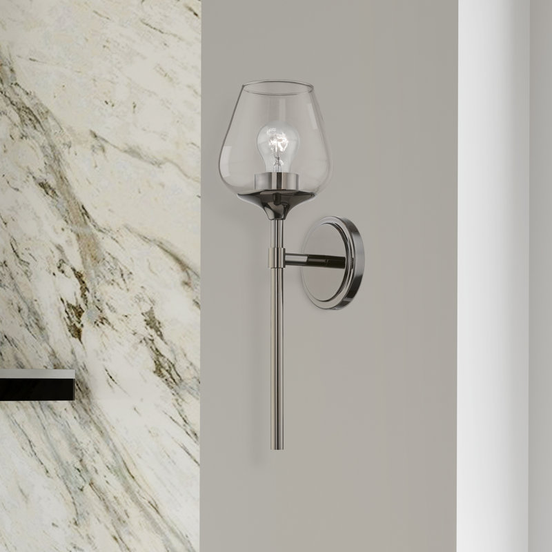 Ardeen Dimmable Bath Sconce, Black Chrome