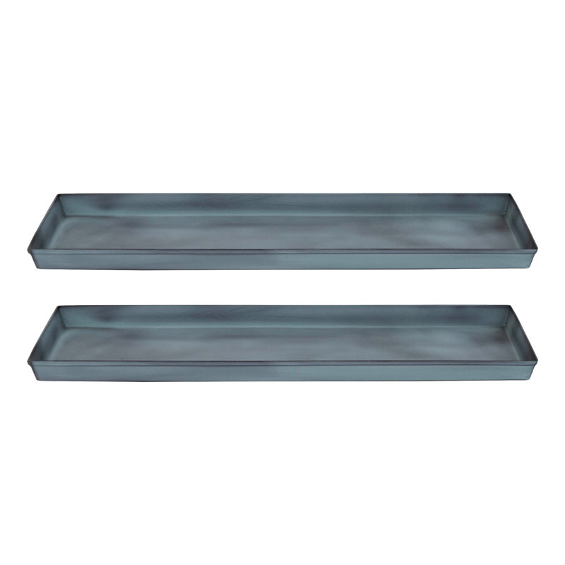 Ensemble de soucoupes 2 pièces, Bleu, H 1 po x l 23 po x P 9 po