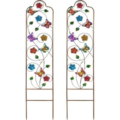 Paquet de 2: Métal-Jardin-Treillis-Support-Treillis d'extérieur-Déco ...