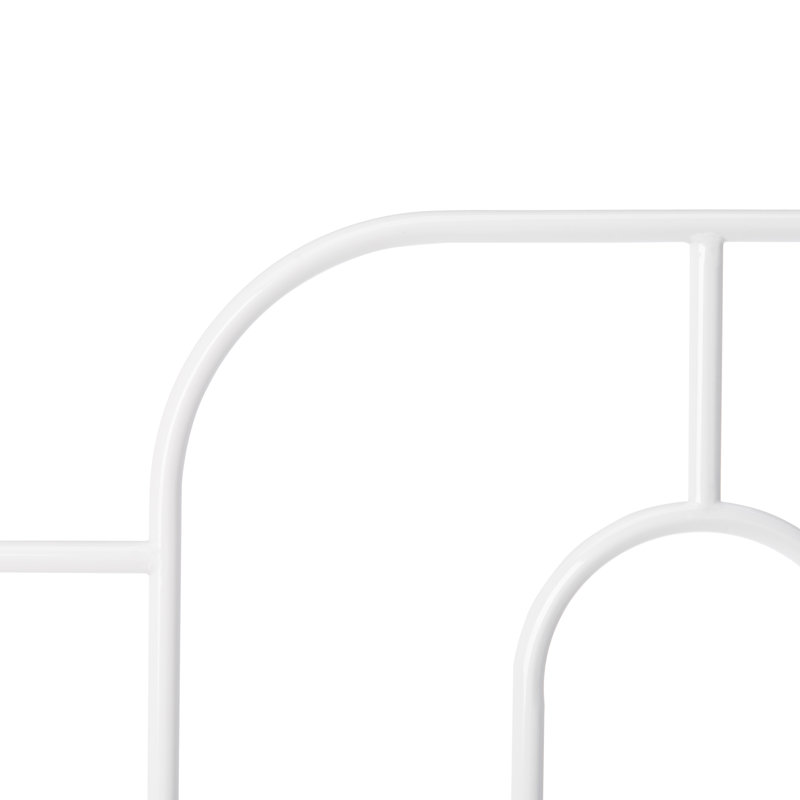 Magdeline Metal Headboard, Full, White