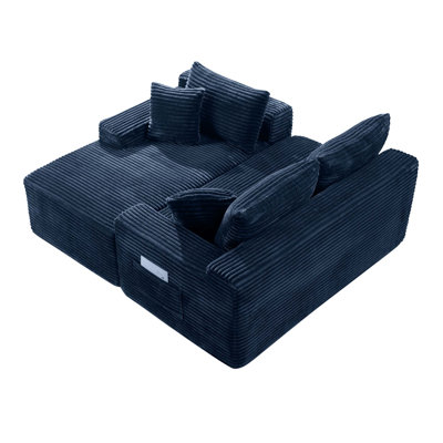 Canapé modulaire en forme de U de 106,3 po avec siège profond, sans assemblage requis, canapé-lit modulaire pour salon, chambre à coucher, appartement