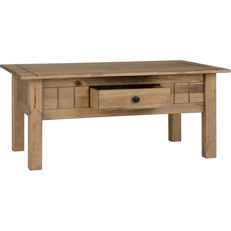 Tetteh Solid Wood Coffee Table with Storage