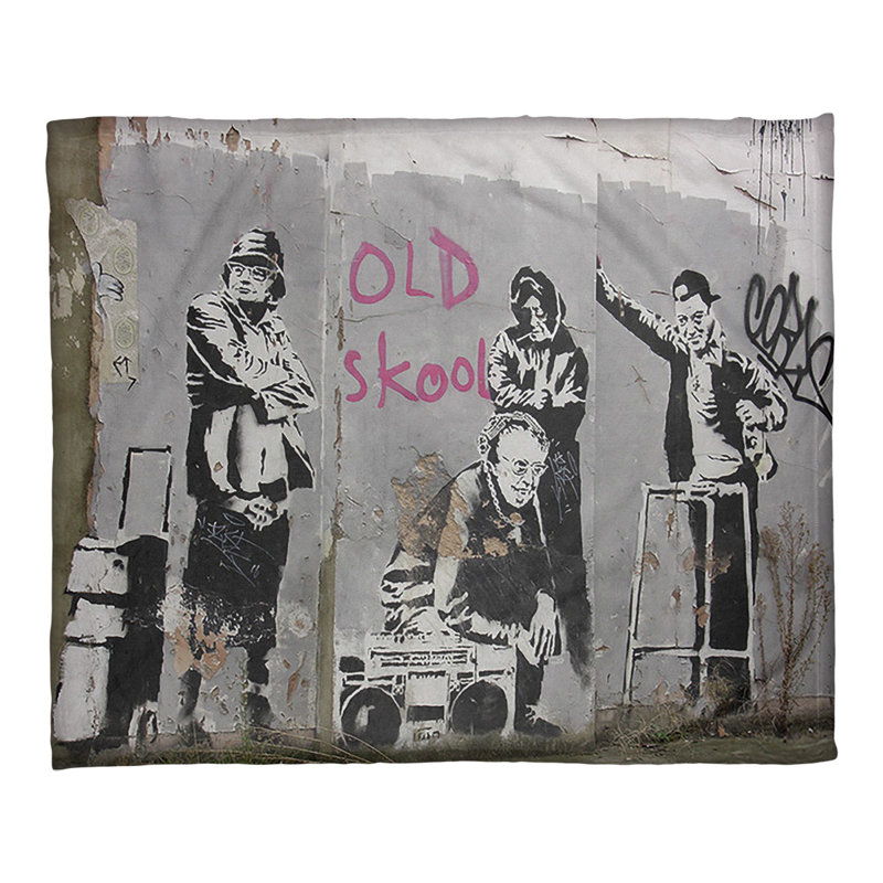Banksy Sewn Throw Blanket, 60" W x 80" L