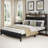 Naumann Upholstered Bookcase Storage Bed-930087538-932650335
