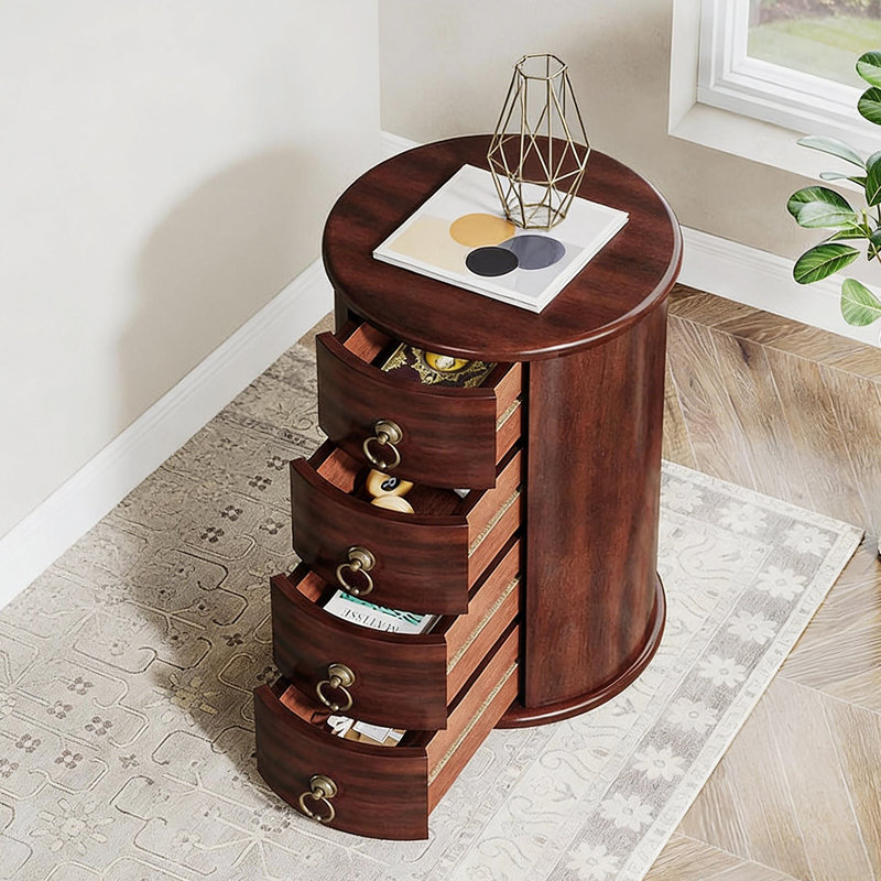 Table de chevet en bois, table d'appoint, table de bout ronde pour le salon