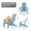 Chaise Adirondack en plastique avec table Caddo-1741182015