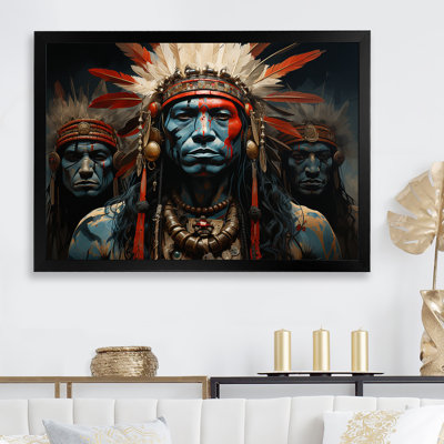 Native War Traditional Warrior sur toile