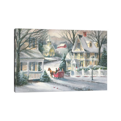 Village Sleigh Ride 1 Piece Wall Art on Canvas