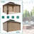 Hardtop Double Roof Aluminum Patio Gazebo with Netting & Curtains-108487389