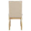Ensemble de 4 chaises de salle à manger rembourrées en bois Fabirc avec têtes de clou (bois naturel délavé)