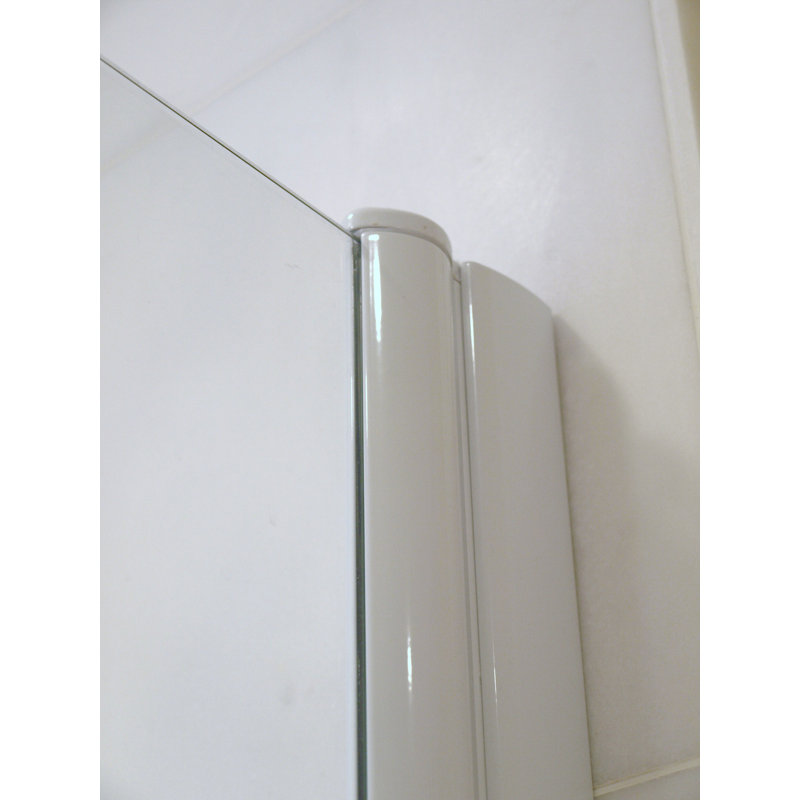 Porte de baignoire pivotante sans cadre 33,5 "x 60", Blanc