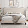 Lofgren Tufted Upholstered Platform Bed with Adjustable Headboard