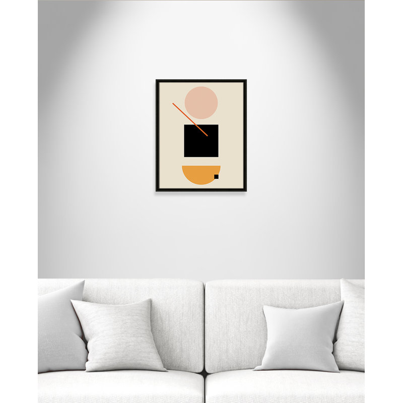 «Simple Shapes», reproduction encadrée sur toile par Daniela Santiago, H 21,5 po x l 17,5 po x P 2 po, Cadre espresso