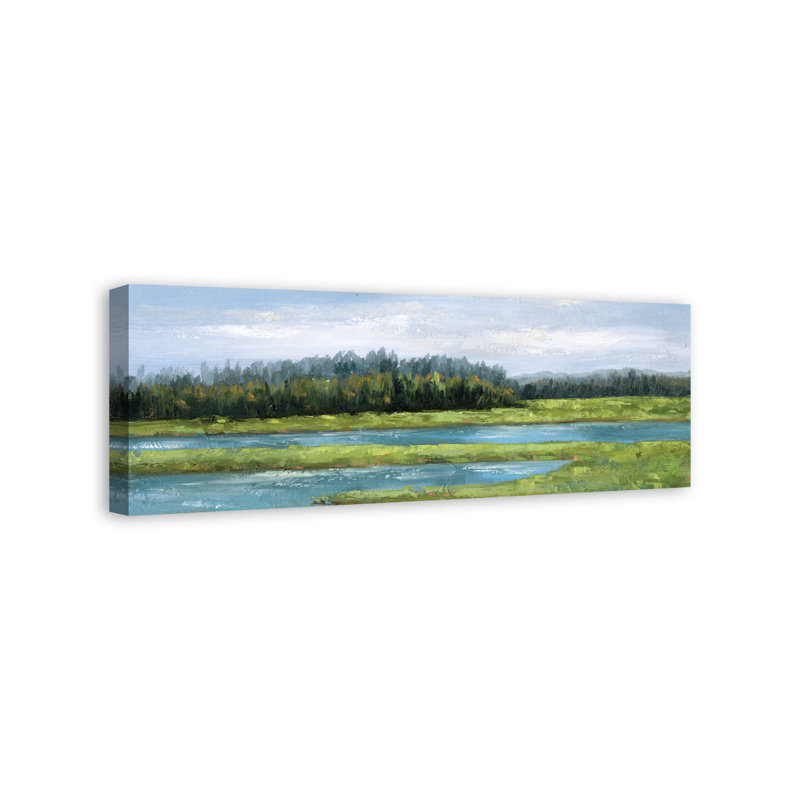 Les zones humides - Peinture, Toile tendue, H 12 po x l 36 po x P 1,25 po