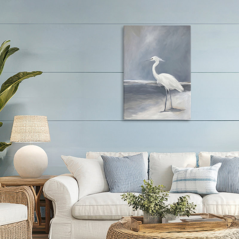 Toile d'oiseaux Royaume des Hérons, design par Ramona Murdock, H 36 po x l 24 po