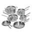 Batterie de cuisine 10 pièces en acier inoxydable