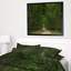 Paysage «Pathway in Thick Green Forest», reproduction de photo sur toile tendue encadrée-26669556