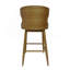 Ensemble de 2 tabourets de bar Mid-Century modernes, gris anthracite et naturel