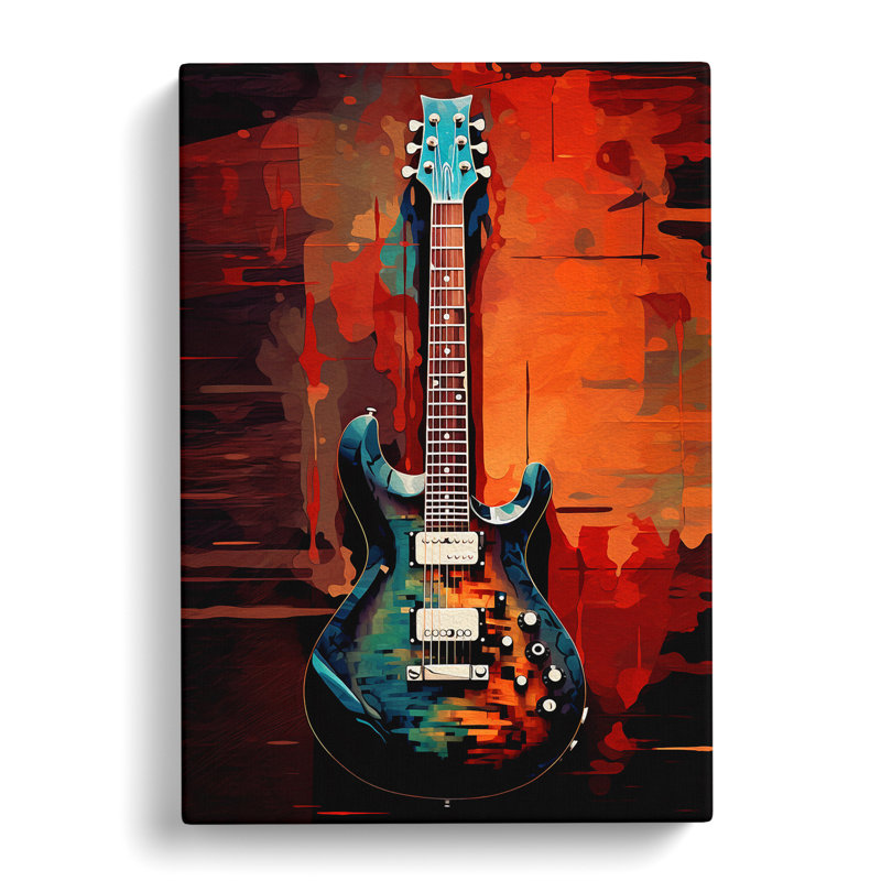 Electric Guitar Digital - Wrapped Canvas, 76cm H x 50cm W x 3cm D