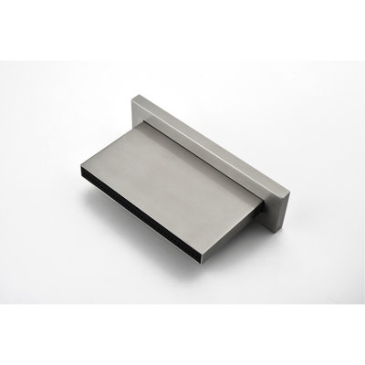 Robinet mural pour baignoire - Bec cascade en acier inoxydable, lavabo de salle de bain, nickel brossé, robinet de remplissage en acier à haut débit,