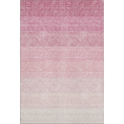 Premium Machine Washable Prisco Pink Rug