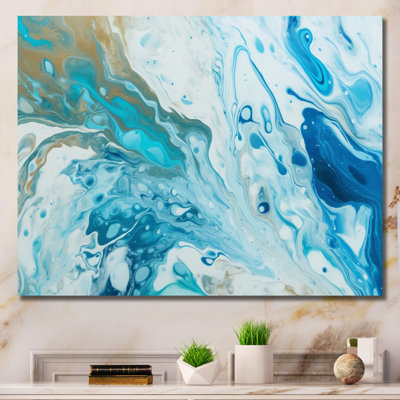 «Bleu et blanc embrassant l'inconnu II», reproduction sur toile
