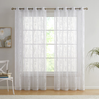 Inshaal Semi Sheer Curtain Pair