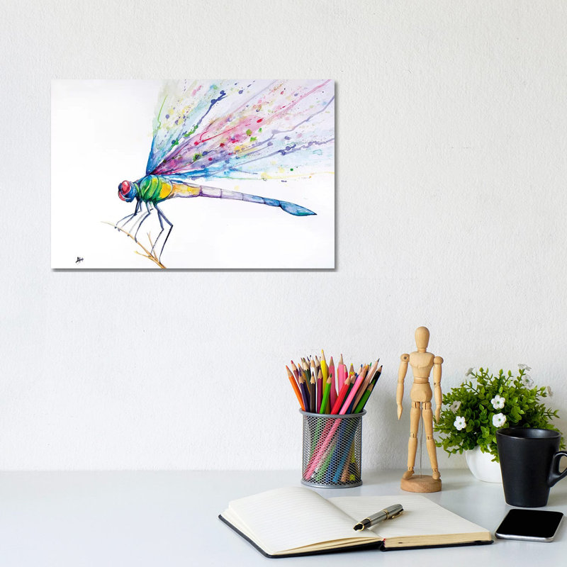 Dragonfly by Marc Allante - Wrapped Canvas Print, 20.32 cm H x 30.48 cm W