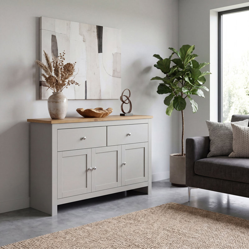 Beacsfield 117Cm Wide 2 Drawer Sideboard, Grey