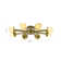 Transitional 8-Light Brass Flush Mount 