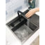 Bar Sinks Hidden Stainless Steel Kitchen Sink 55x45cm Undermount Embossed Single Bowl With Lid