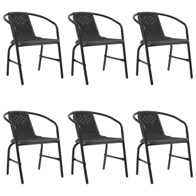Chojolan Stacking Patio Dining Armchair with Cushion