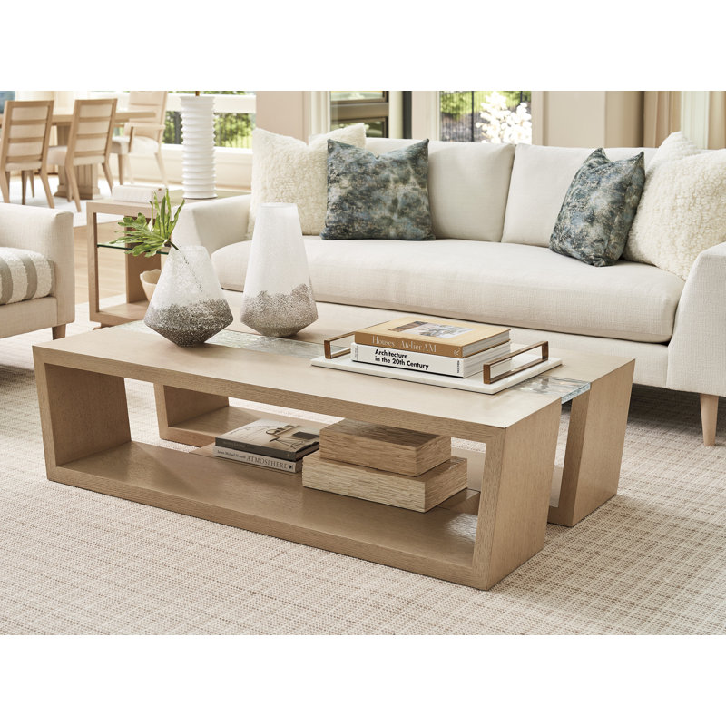 Sunset Key Fischer Floor Shelf Coffee Table with Storage