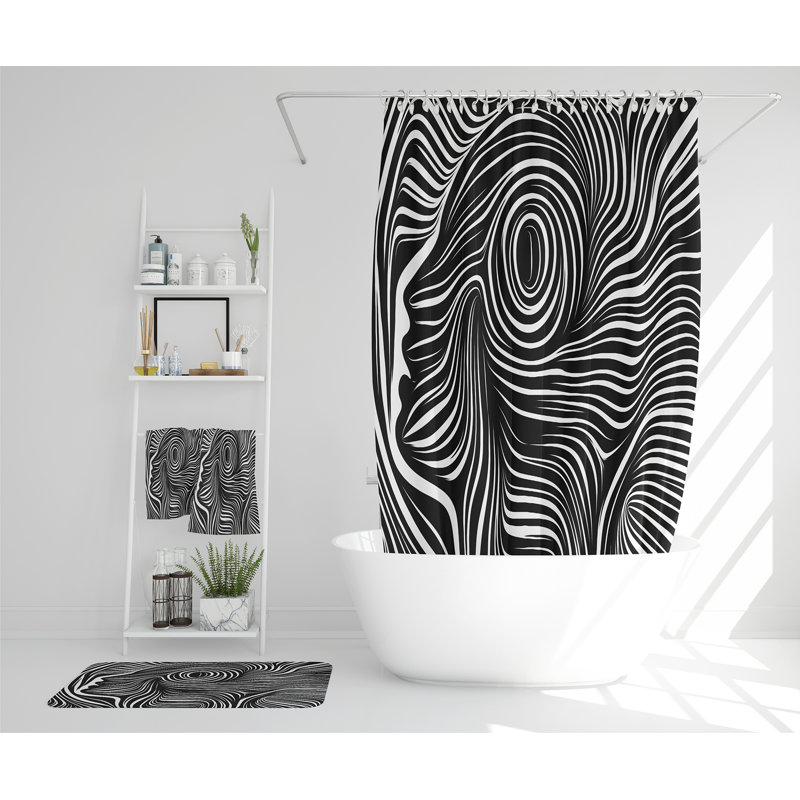 Nelta Polyester Shower Curtain Set