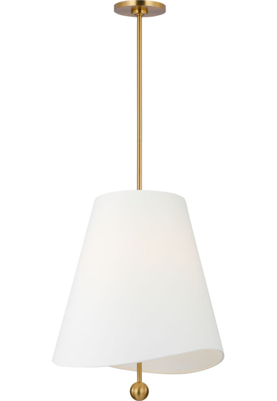Beauvoir Hanging Shade, Burnished Brass, 17.88" H x 18" W x 17" D