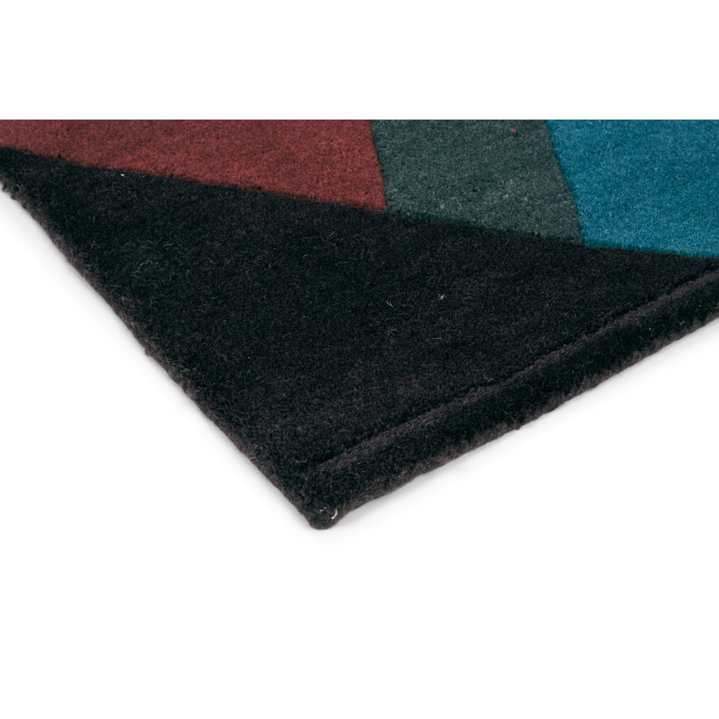 Hand Tufted Wool Abstract Area Rug in Light Purple/Pink/Light Blue, Rectangle 8'2" x 11'6"