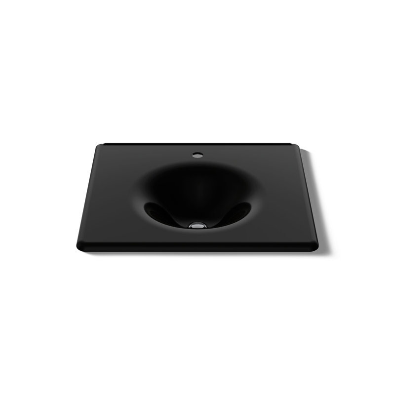 Iron Impressions 26" Single Bathroom Vanity Top, Black Black, Single, Black Black