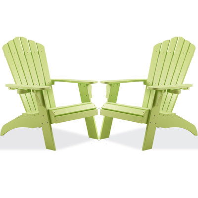Adirondack Chair Set of 2, Outdoor Oversized Patio Chair