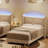 Upholstered Twin Bed Frame With LED Lights, Velvet Platform Bed Frame With Wing Back Storage Headboard, Wood Slats Support, No Box Spring Needed, Easy Assembly, Beige