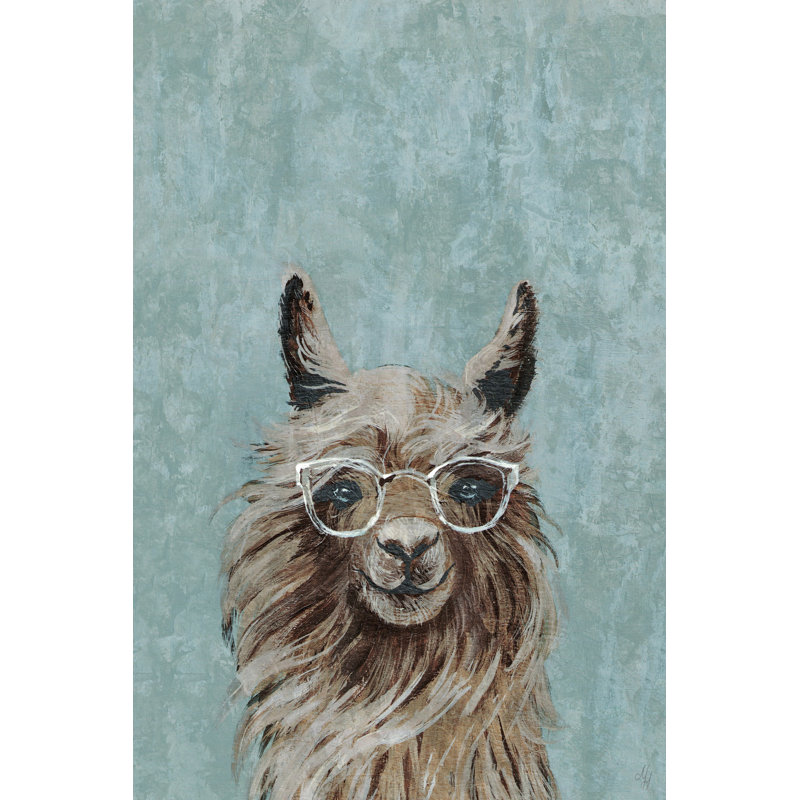 Llama Model - Wrapped Canvas Painting, 38cm H x 25cm W