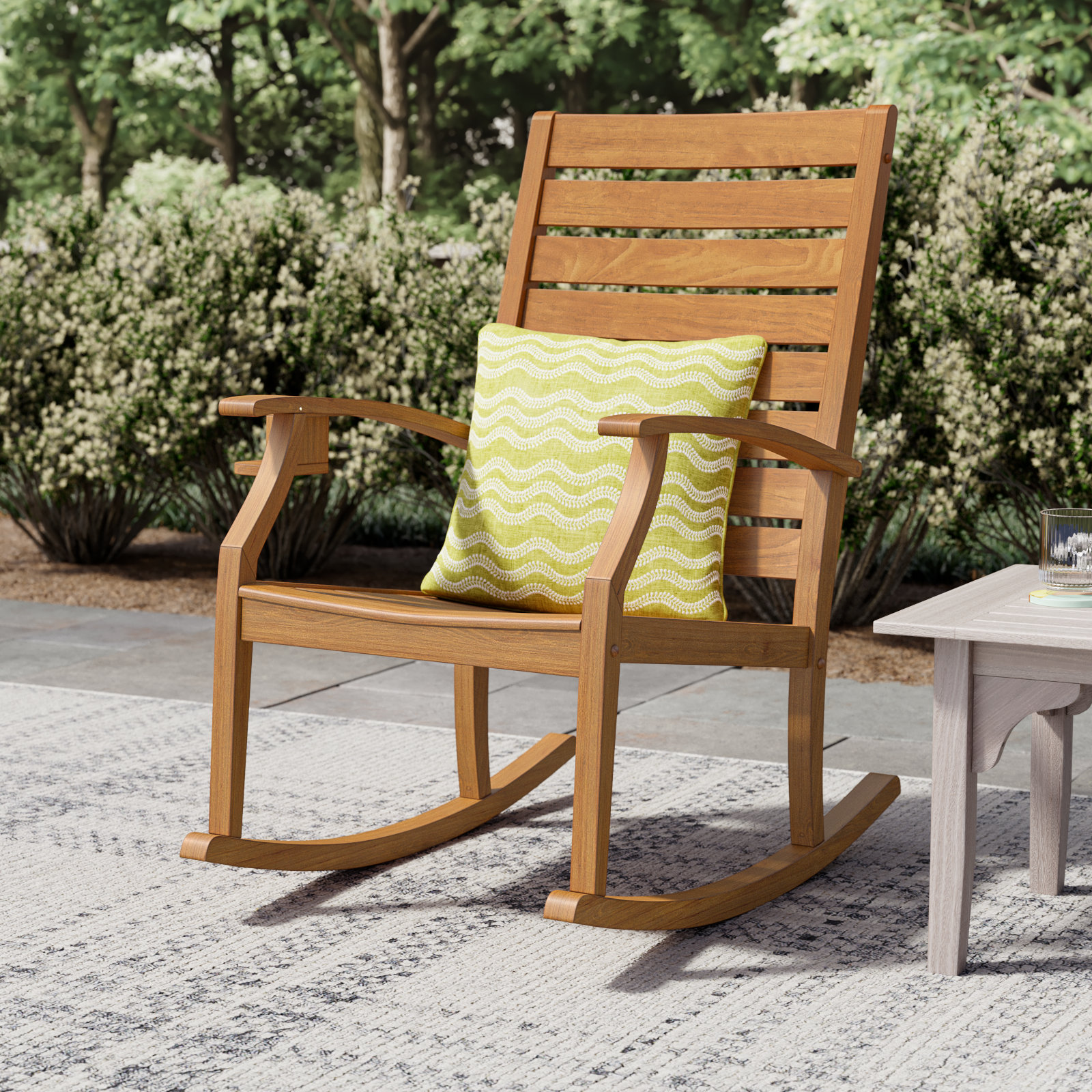 Cairnbrook Outdoor Rocking Solid Wood Chair