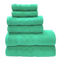 Charlton Home® Darcelle 100% Turkish Cotton 6 Piece Bath Towel Set