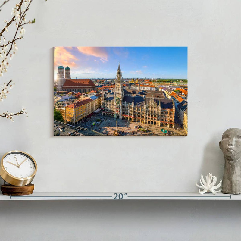 Munich Skyline, 8" H x 12" W